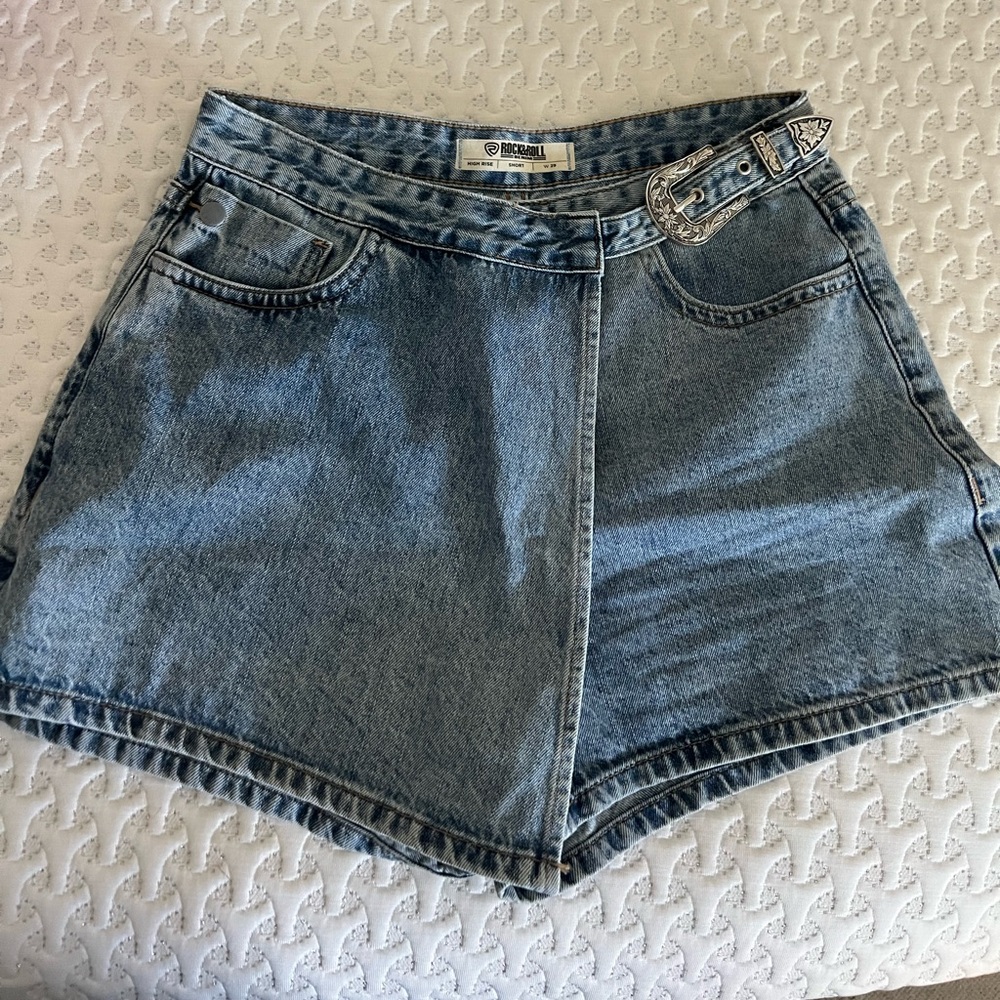 Rock & Roll Denim Western Skort